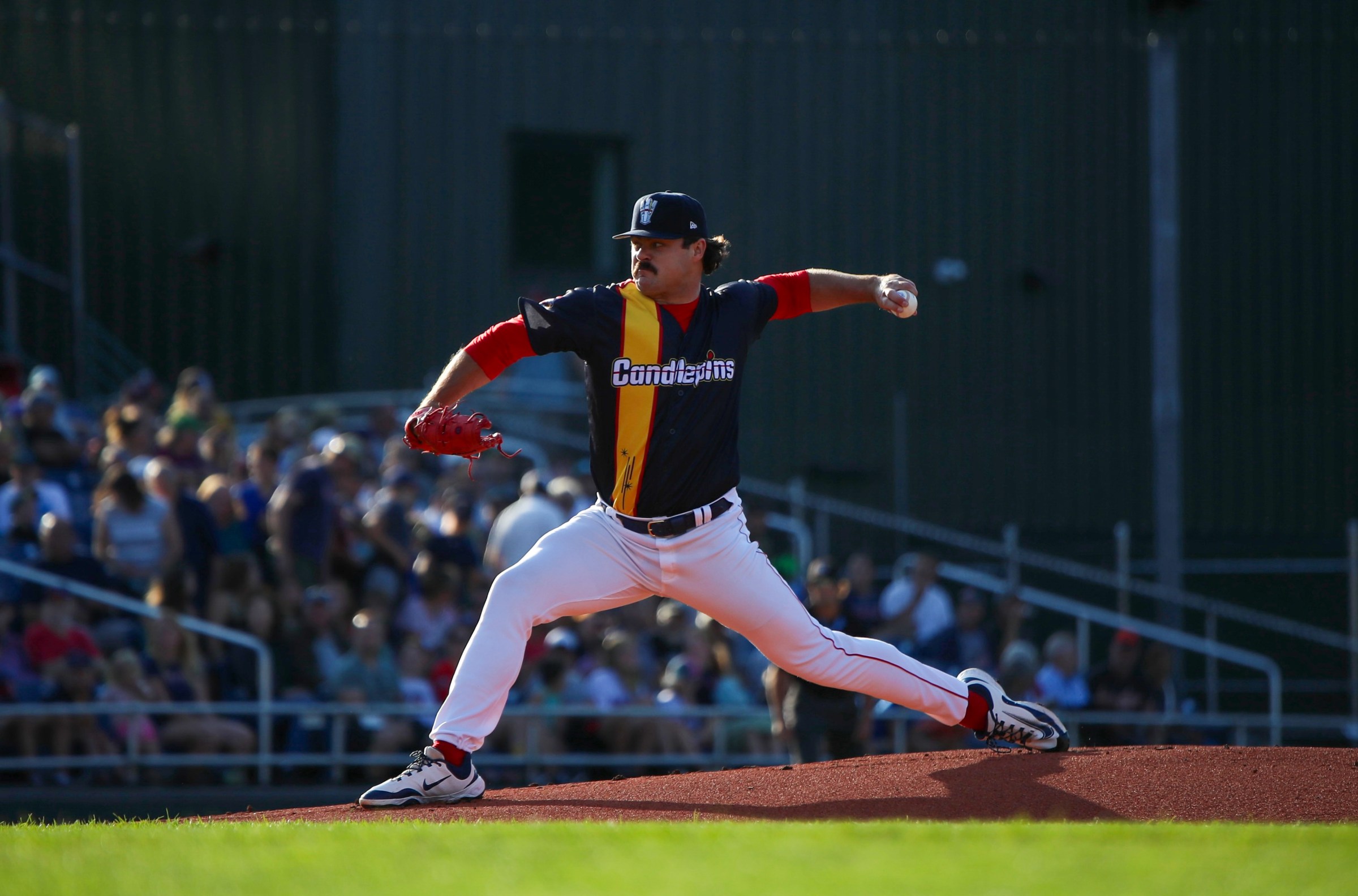 PORTLAND, ME - AUGUST 02: Payton Tolle #39 of the Portland Sea Dogs pitching during the game between the Altoona Curve and the Portland Sea Dogs at Hadlock Field on Saturday, August 2, 2025 in Portland, Maine. (Photo by Tyler Rodriguez/Minor League Baseball via Getty Images)