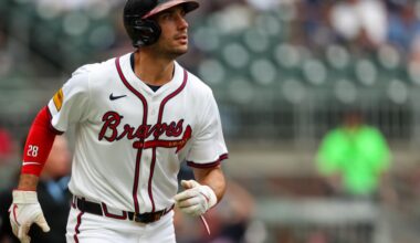 Matt Olson consecutive games streak ties Dale Murphy