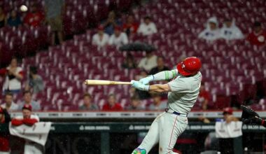 Singer works 6 shutout innings, Steer drives in 3 runs as the Reds end Phillies’ 4-game win streak