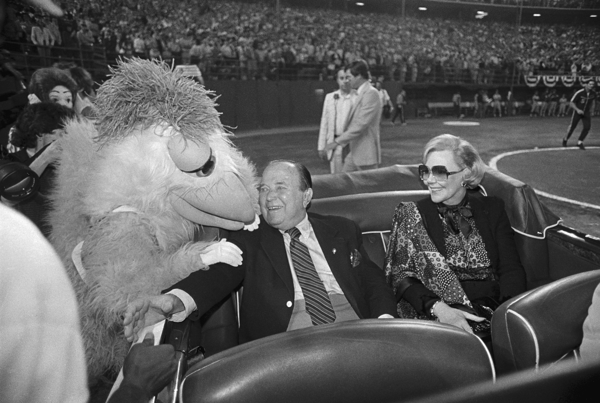 Ray and Joan being menaced by a pterodactyl. Hence, the McNugget was born.