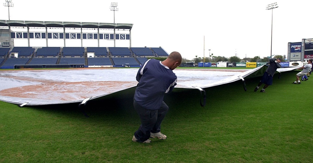New York Yankees rain delay vs. Tampa Bay Rays