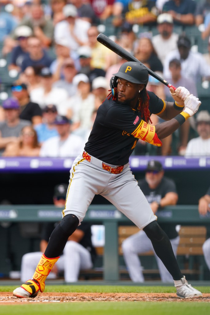 Pittsburgh Pirates baseball player batting.