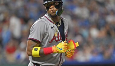 Ronald Acuña Jr. hits third in return to lineup against Guardians