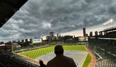 Brewers 7, Cubs 0: A flood of runs, and then a flood of rain