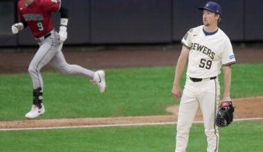 Brewers’ offense can’t back up depleted pitching staff in 3-2 loss