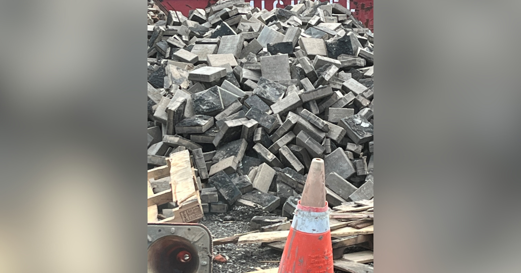 Removed Bucco Bricks from Pittsburgh's PNC Park found dumped at recycling facility