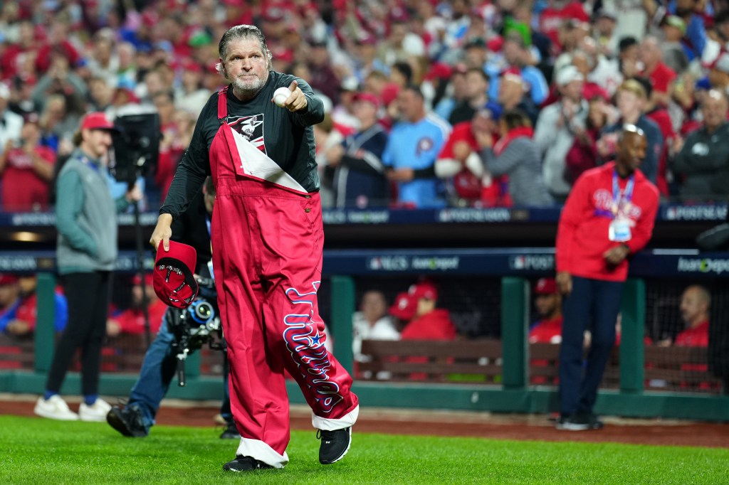 John Kruk is pictured before a Phillies game in 2023.