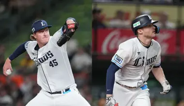 Saitama Seibu Lions pitcher and player Nevin [Image: provided by the team]