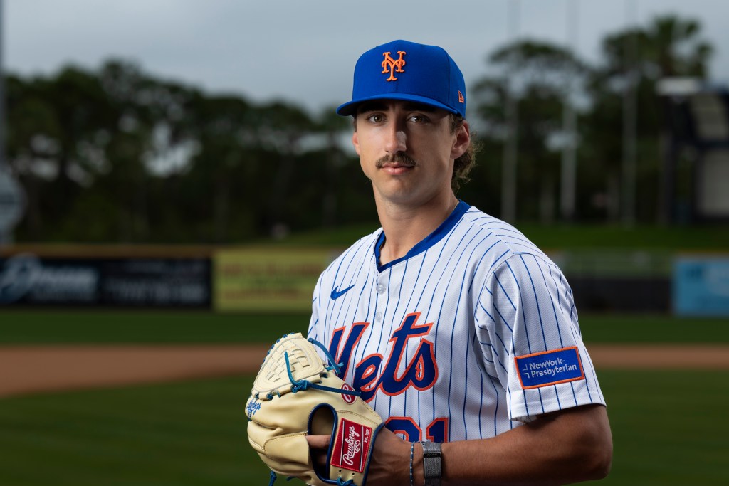 Brandon Sproat poses for a portrait during Mets spring training.