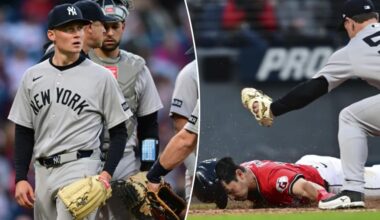 Yankees undone by sloppy sixth inning, fall to Guardians again