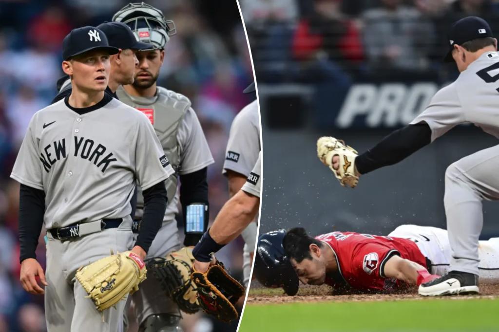 Yankees undone by sloppy sixth inning, fall to Guardians again