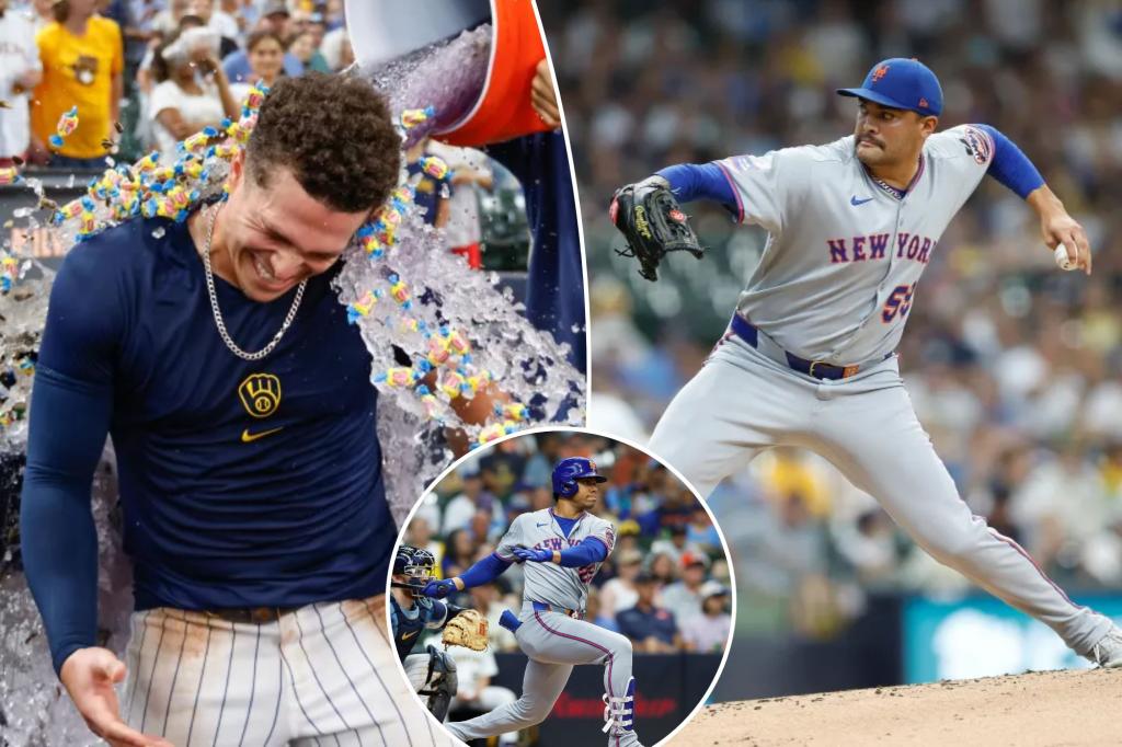 Mets blow five-run lead to Brewers for seventh straight loss