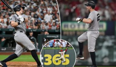 Yankees outslug Cardinals behind Ben Rice's seven RBIs to take series
