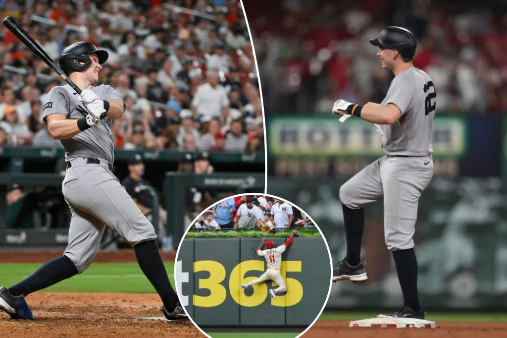 Yankees outslug Cardinals behind Ben Rice's seven RBIs to take series