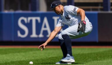 Yankees' Giancarlo Stanton held down right field in rare chance