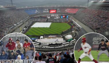 MLB Speedway Classic suspended due to drenching rain
