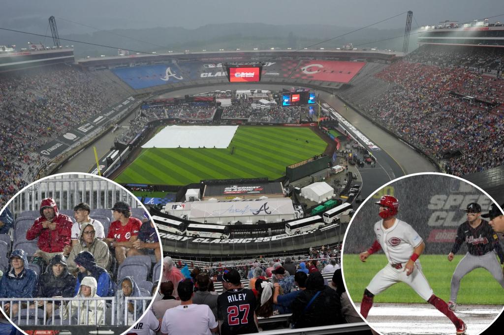 MLB Speedway Classic suspended due to drenching rain