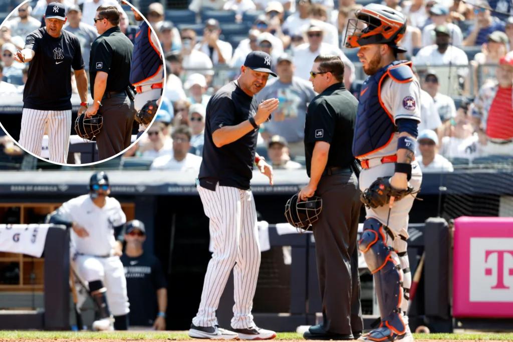 Yankees' Aaron Boone ejected for MLB-leading fifth time this year