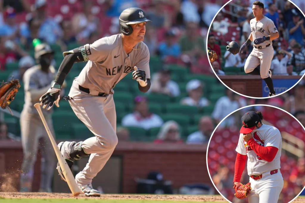 Yankees turn Cardinals' woeful defense into ugly win to clinch sweep