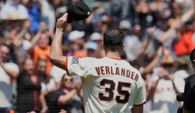 Giants' Justin Verlander notches 3,500th career strikeout