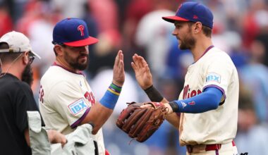 Turner's 5 hits, Schwarber's 45th HR lead Phillies' sweep of M's