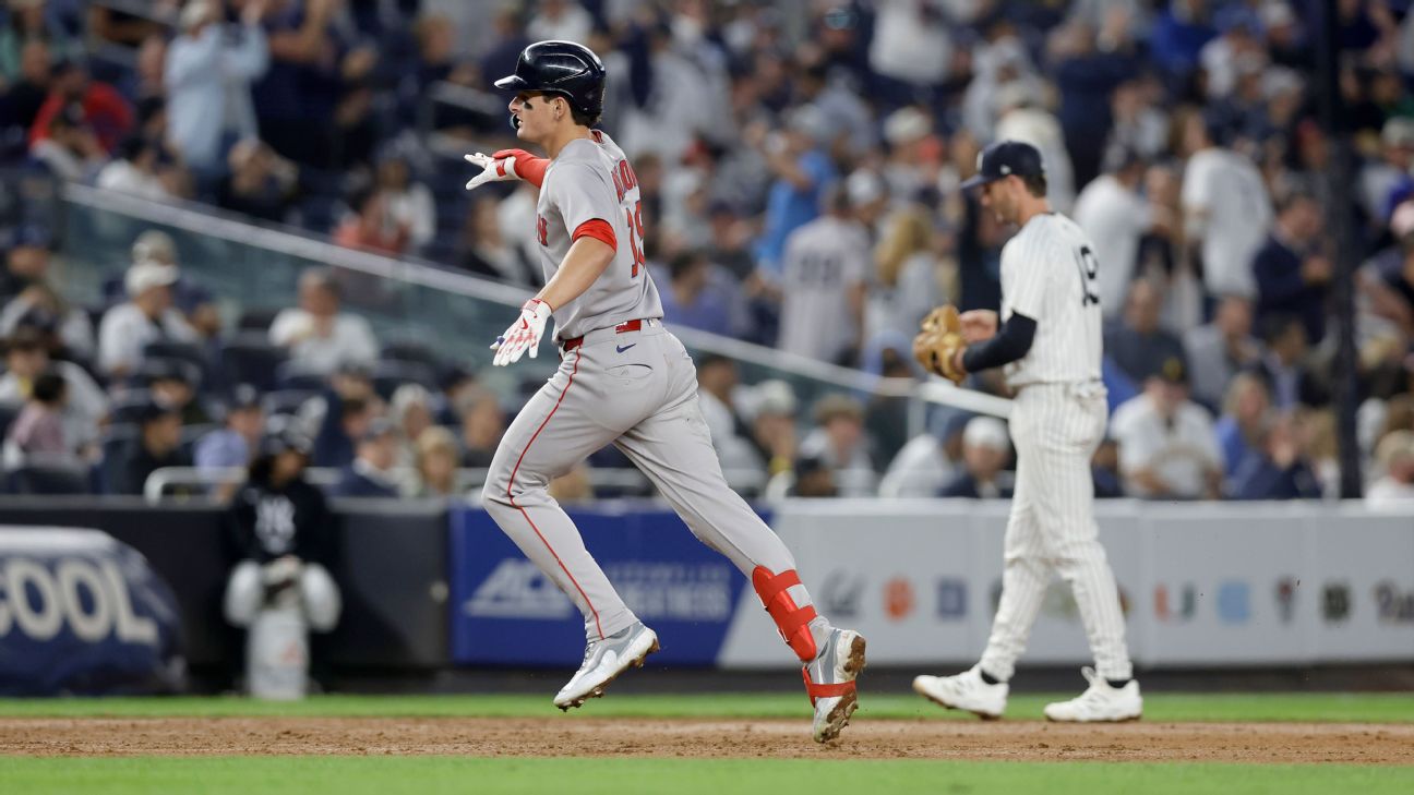 Roman Anthony-led Red Sox double up Yankees in series opener