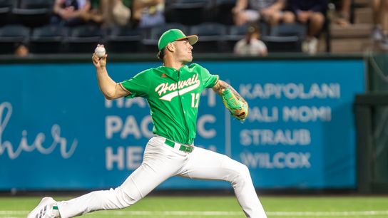 Hawai’i right-handed reliever Freddy Rodriguez throws a pitch to plate in a game against UC Davis on March 22, 2025. Hawai’i right-handed reliever Freddy Rodriguez throws a pitch to plate in a game against UC Davis on March 22, 2025.