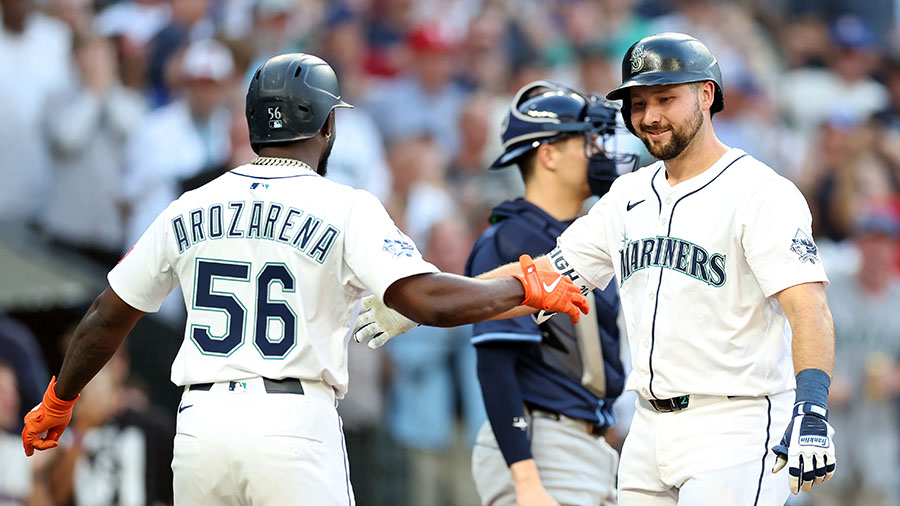 Seattle Mariners Cal Raleigh Randy Arozarena lineup...