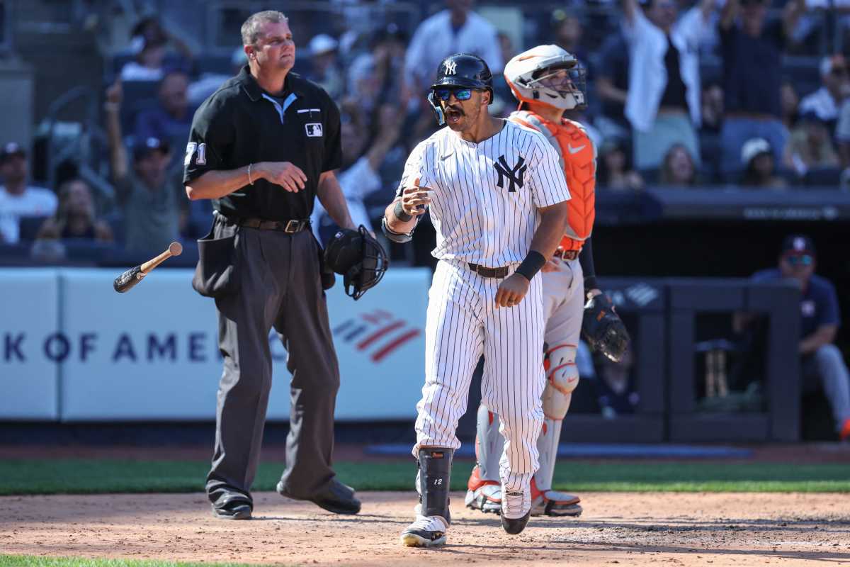 Grisham’s late home run helps Yankees avoid collapse, beat Astros, 5-4