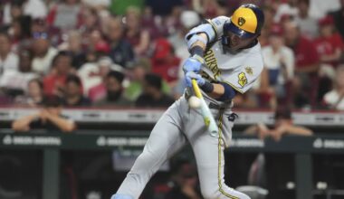 Yelich hits 2 HRs as MLB-best Brewers rally past Reds 10-8