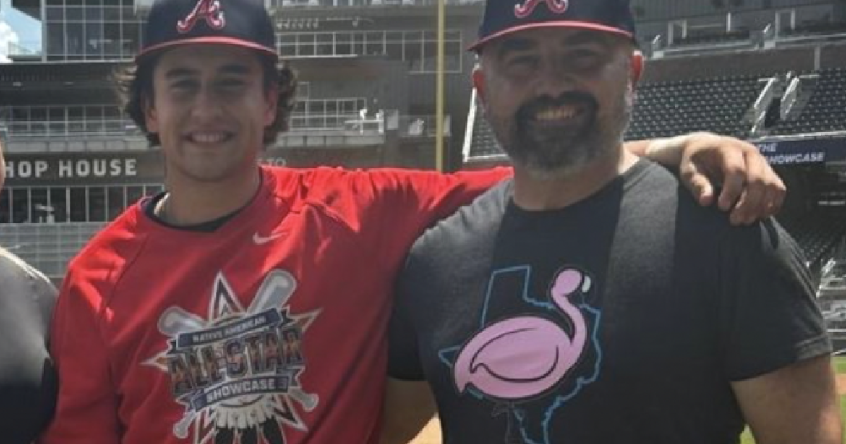 Laurel Dodger Pierce Caton embodies Native heritage at Braves All-Star Showcase