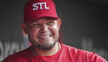 Former All-Star catcher Yadier Molina returns to Cardinals' dugout as temporary coach