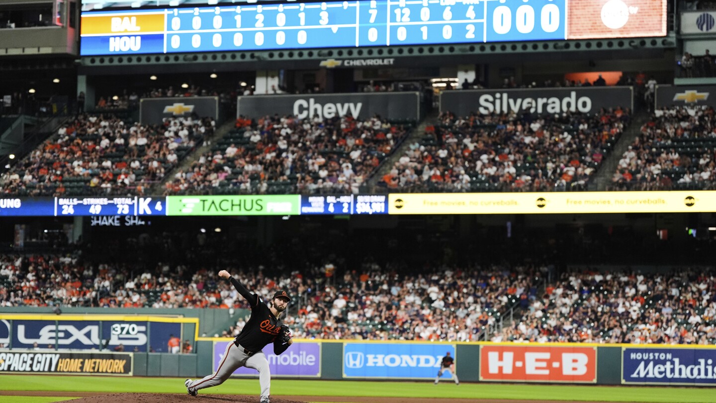 Orioles right-hander Young loses bid for perfect game in 8th inning in 7-0 win over the Astros