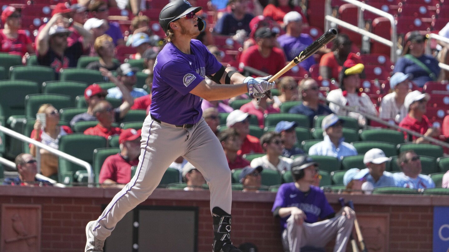 Hunter Goodman's pinch 2-run homer gives the Rockies a 6-5 win over the Cardinals