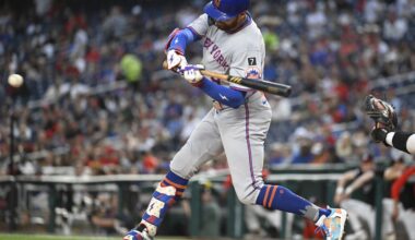 Mets' Brandon Nimmo removed from game at Washington after latest flare-up of chronic neck issue