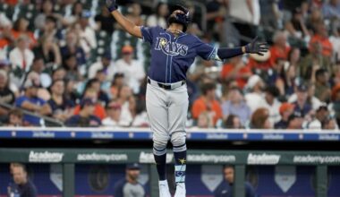 Caminero hits 2 of Tampa Bay's season-high 5 homers as Rays rout Astros 16-3