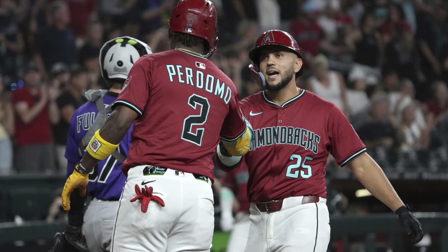 Diamondbacks break franchise record with 9 straight hits in 13-6 win over Rockies