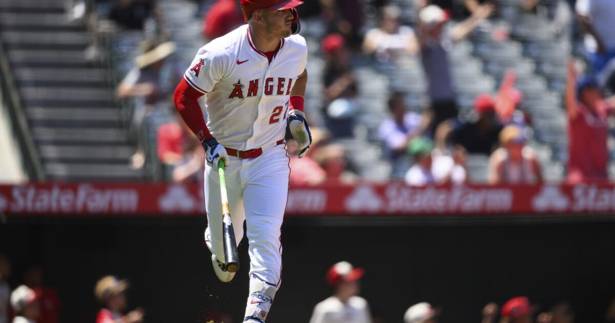 Mike Trout homers again but Angels fall to the Rays