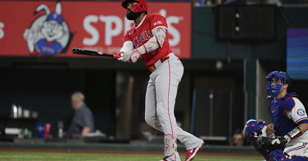 Jo Adell hits his 30th homer, but Angels fall to Rangers