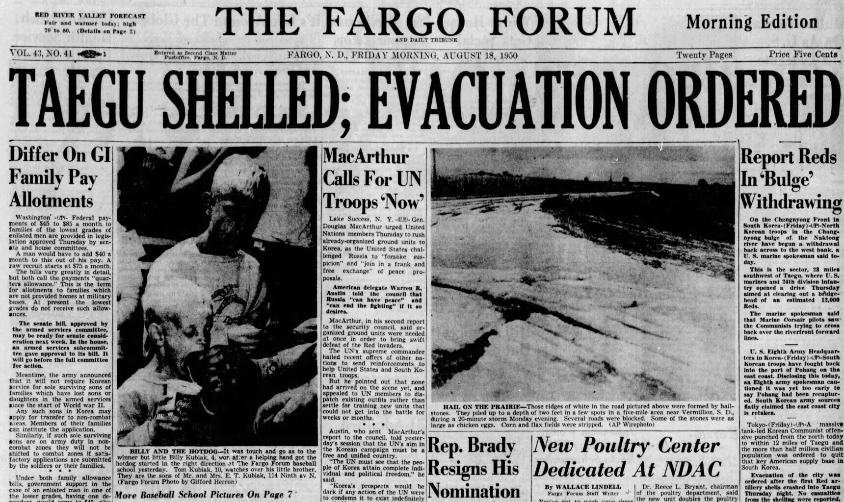 Today in History: Kids scarf hot dogs and pick up skills at Fargo baseball camp - InForum