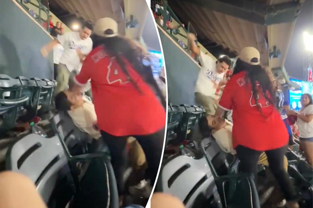 Angels-Dodgers fans get into ugly brawl that leads to two arrests
