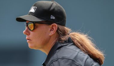 Jen Pawol breaks MLB's gender barrier as first female umpire for regular-season game