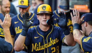 Perkins and Vaughn each homer, Brewers beat Braves 5-4 for 6th straight win