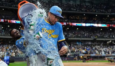Brewers hold off skidding Mets 3-2 for 7th straight win thanks to Perkins' throw