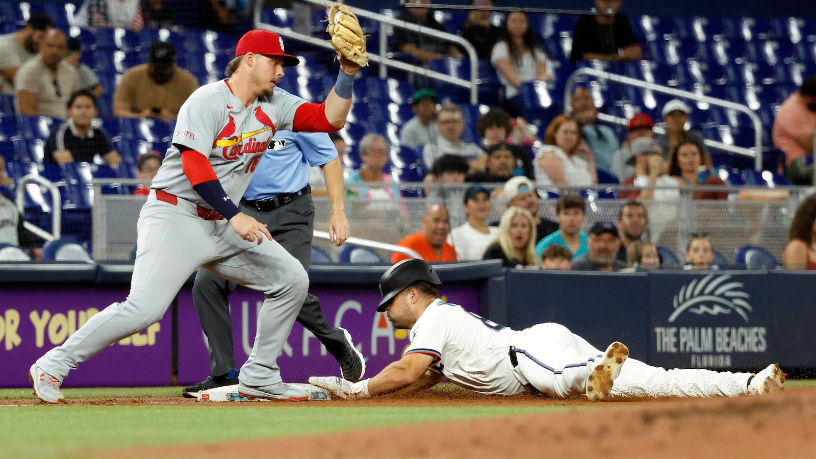 Alcántara works 7 sharp innings, Acosta homers for 1st career hit, Marlins beat Cardinals 6-2