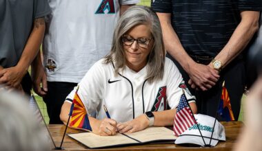 Gov. Katie Hobbs signs house bill to keep Diamondbacks in Phoenix, upgrade Chase Field