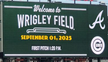 Cubs vs. Braves Monday 9/1 game threads