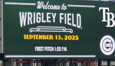 Cubs vs. Rays Saturday 9/13 game threads