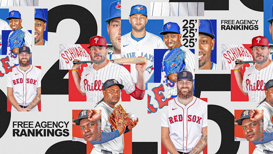 Bo Bichette, Lucas Giolito and Edwin Diaz are among the biggest risers in this latest version of our free-agent rankings. (Stefan Milic/Yahoo Sports)