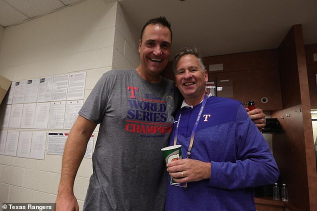 Longtime Texas Rangers scout Scott Littlefield (right) died Friday at the age of 59